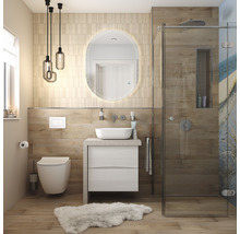 basano Spülrandoffenes Wand-WC-Set Baiano weiß mit WC-Sitz +5 cm erhöht-thumb-8
