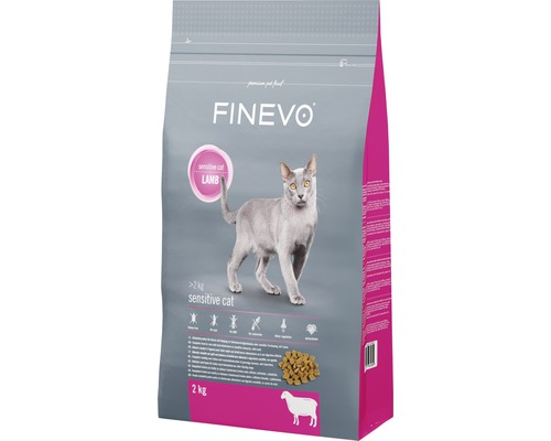 Katzenfutter trocken FINEVO Sensitive Cat Lamm 2 kg-0