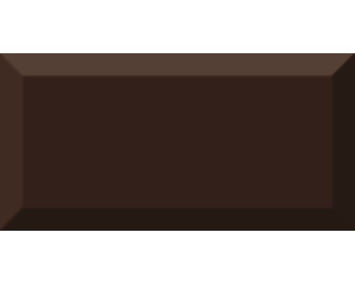 Metro-Fliese mit Facette Chocolate glänzend 10 x 20 cm