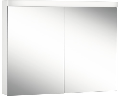 basano Spiegelschrank Novara weiß mit LED 80 x 74,8 x 13,5 cm