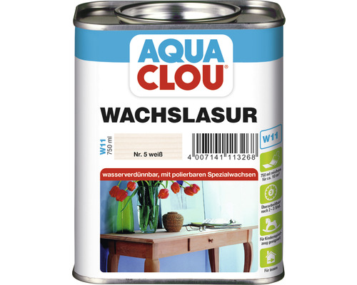AquaClou Wachslasur W 11 weiß 750 ml