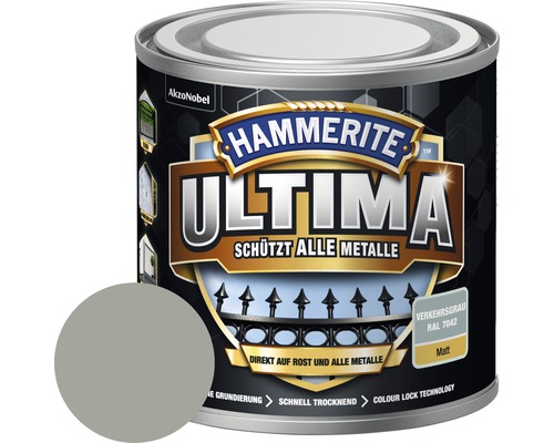 Hammerite Metallschutzlack Ultima Ral 7042 verkehrsgrau matt 250 ml