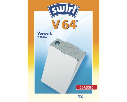 Swirl V64 V 64 Staubbeutel oder Staubsaugerbeutel Filtertüten Hausmarke Filter 