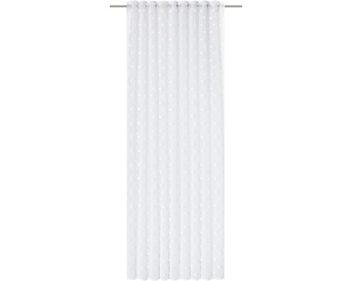 Vorhang mit Gardinenband Fluffy Dots weiss 140x255 cm-0