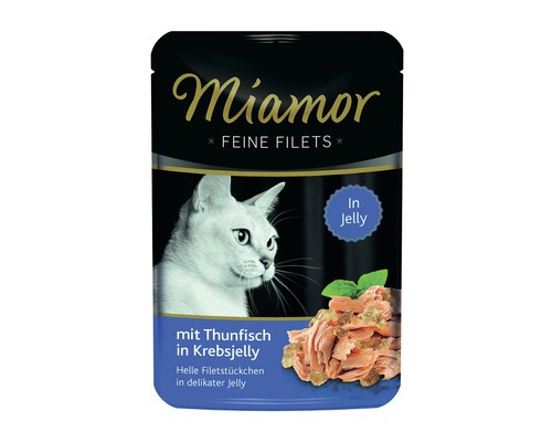 Katzenfutter nass Miamor Feine Filets Thunfisch in Krebsjelly 100 g