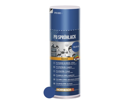 HORNBACH PU-Sprühlack RAL5010 enzialblau glänzend 400 ml