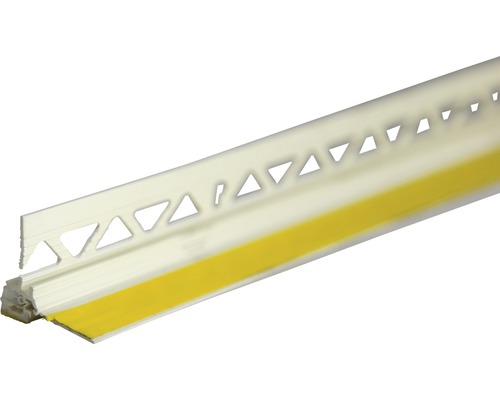 PROTEKTOR Anputzdichtleiste Hart-und Weich-PVC inkl. Membran und Schattenfuge für Putzstärke 10 mm 2600 x 10 x 6,5 mm