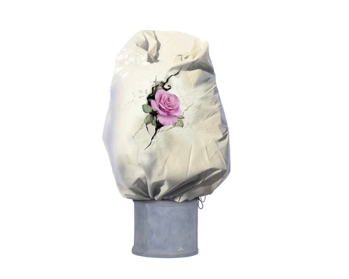 Winterschutz-Vlieshaube Videx Rentier Rose 110x110 cm beige/rosa