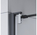 Seitenwand für Drehtür Breuer Europa Design 90 cm Anschlag rechts Dekor Grau Profilfarbe schwarz
