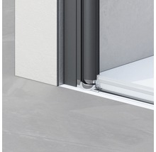Drehtür für Nische Breuer Elana 6 100 cm Anschlag rechts Dekor Terrazzo Weiß Profilfarbe schwarz-thumb-3