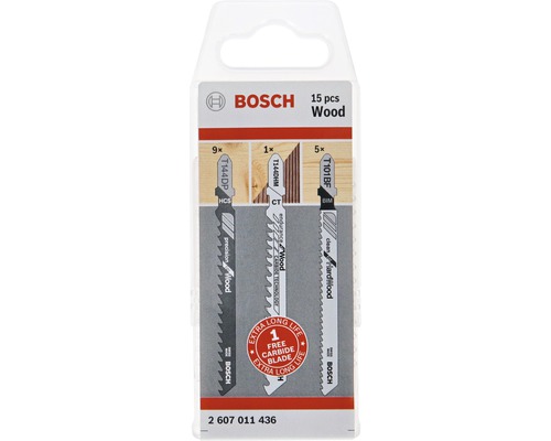 Stichsägeblätter Bosch JSB Set Tube Wood + Metal Pack 15-tlg.