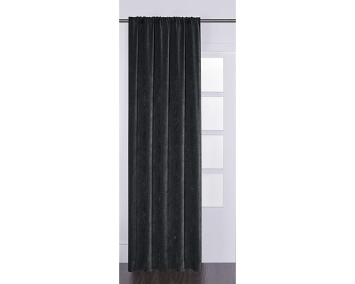 Vorhang mit Universalband Velvet schwarz 140x280 cm