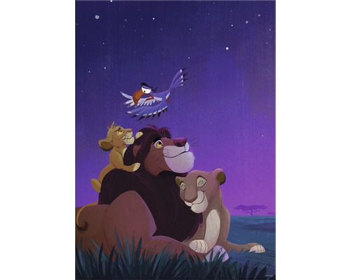 Leinwandbild Disney König der Löwen Familienglück 50x70 cm