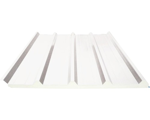 PRECIT Sandwichplatte für Dach PIR Grauweiß RAL 9002 4000 x 1000 x 40 mm-0