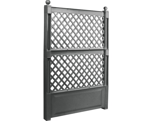 KHW Rankgitter 100 cm x 140 cm Kunststoff anthrazit inkl. Erdspießen 2 Stk