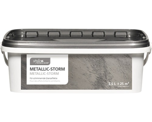Wandfarbe StyleColor Metallic Storm anthrazit 2,5 l