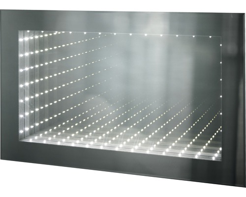 LED Infinity Badspiegel Barcelona 50x80 cm mit Schalter IP 44 (fremdkörper- und spritzwassergeschützt)