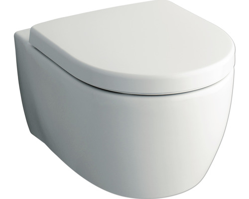 Spülrandloses Wand-WC Set GEBERIT iCon Tiefspüler ohne Spülrand weiß mit WC-Sitz CG05040000-0