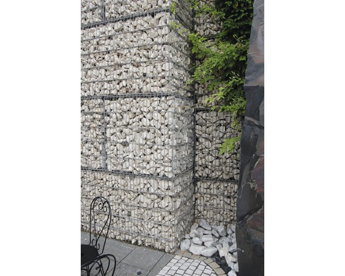 Fertiggabione 100 x 50 x 100 cm gefüllt mit Gabionensteinen Giallo Mori 70-120 mm