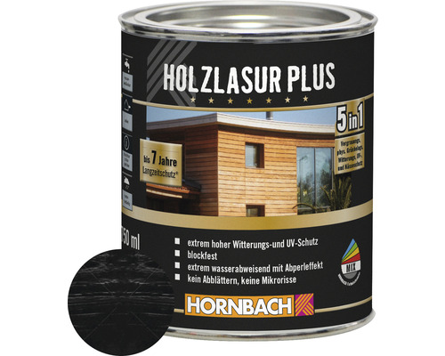 HORNBACH Holzlasur Plus RAL 7016 anthrazit 750 ml-0