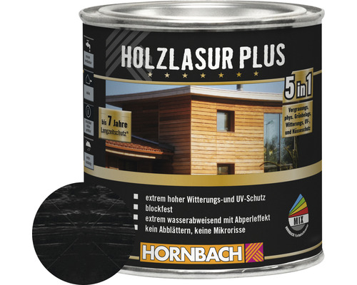 HORNBACH Holzlasur Plus RAL 7016 anthrazit 375 ml