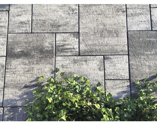Beton Terrassenplatte Bella Deluxe römischer Verband anthrazit-melange mit Fase 120 x 80 x 5 cm Set = 0,96 m²