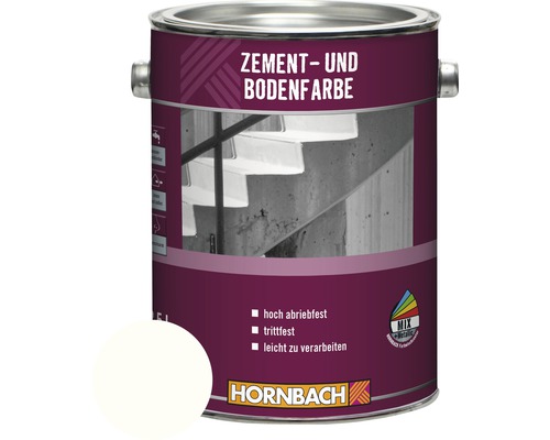 HORNBACH Zementfarbe Bodenfarbe weiß 2,5 l