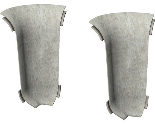 Innenecke für Klemmsockelleiste steingrau 50x22 mm 2 Stück