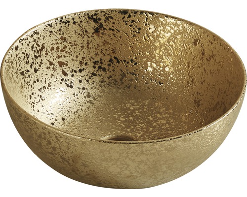 Aufsatzwaschbecken OSIRIS rund 35,8 x 35,8 cm Gold matt