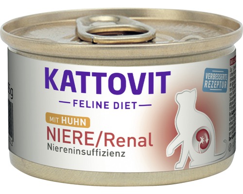 Katzenfutter nass KATTOVIT Niere/Renal mit Huhn 85 g