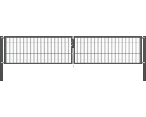 Stabgitter-Doppeltor ALBERTS Flexo Plus 8/6/8 500 x 100 cm inkl. Pfosten 10 x 10 cm anthrazit