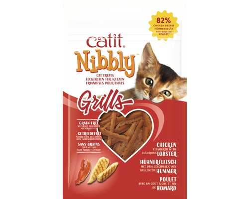 Katzensnack cat it Nibbly Grills, Hühnchen & Hummer 30 g