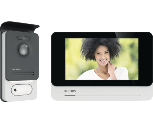Philips Farb-Video-Türsprechanlage WelcomeEye Connect 2 Smart-Home + WIFI + WLAN fähig ultraflacher 4,3 " Farbbildschirm + integriertem Bildspeicher