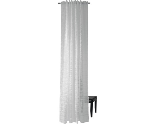 Vorhang mit Gardinenband Franje weiß 140x245 cm