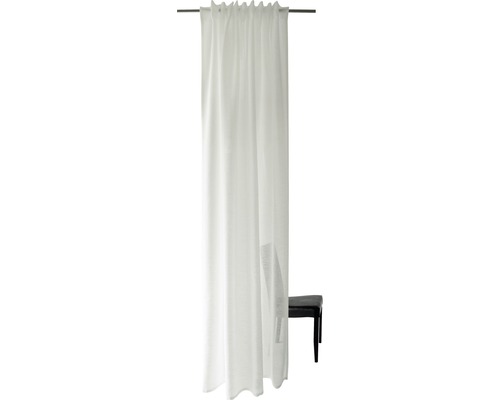 Vorhang mit Gardinenband Paco weiß 140x245 cm-0