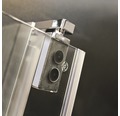 Drehfalttür für Seitenwand Breuer Europa Design 100 cm Anschlag rechts Dekor Grau Profilfarbe chrom
