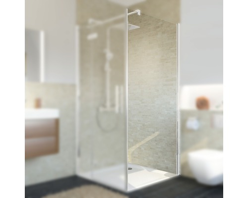 Seitenwand für Drehtür Breuer Avanta 100 cm Klarglas mit schmutzabweisender Glasbeschichtung Profilfarbe chrom
