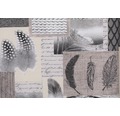 Liegeauflage beo® Termoli 191 x 58 cm Baumwoll-Mischgewebe anthrazit braun creme grau holz