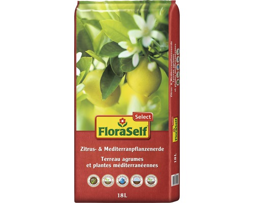 Zitrus- und Mediterranpflanzenerde FloraSelf Select 18 L