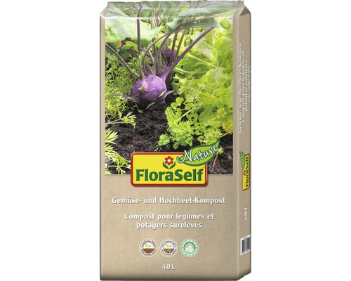 Gemüse- und Hochbeetkompost FloraSelf Nature 40 L-0