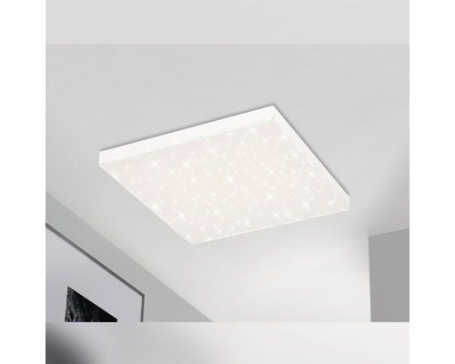 LED Panel Metall/Kunststoff dimmbar CCT 24W 2400 lm 3000- 6500 K warmweiß- tageslichtweiß HxBxT 69x450x450 mm Frameless weiß mit Sternenhimmel + Fernbedienung-0