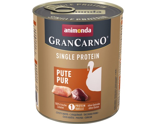 Hundefutter nass animonda Gran Carno Single Protein Pute Pur 800 g