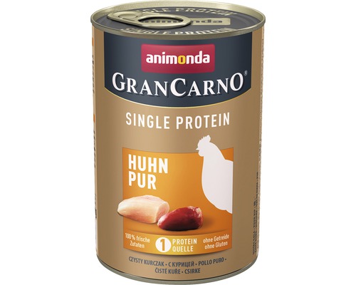 Hundefutter nass animonda Gran Carno Single Protein Huhn Pur 400 g