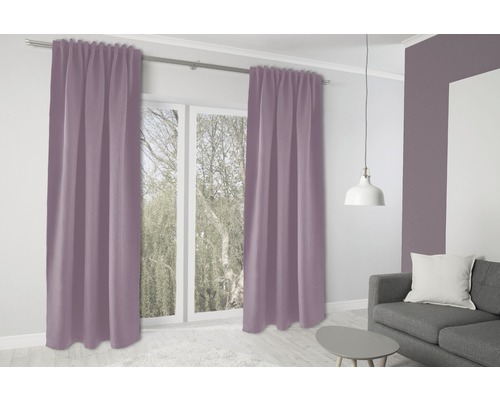 Vorhang mit Gardinenband Galdin rosa 140x245 cm | HORNBACH | Thermovorhänge
