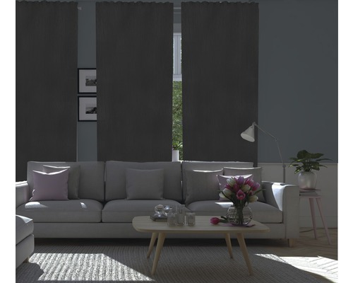 Vorhang mit Gardinenband Galdin grau 140x245 cm | HORNBACH