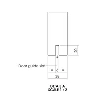 Intersteel Schiebetür-Komplettset Pure Barn Door Basic schwarz 93x211,5 cm inkl. Türblatt, Schiebetürbeschlag Basic und Griff-Set-thumb-5
