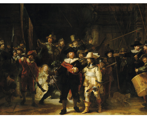 Fototapete Vlies Rembrandt van Rijn Die Nachtwache 340 x 254 cm
