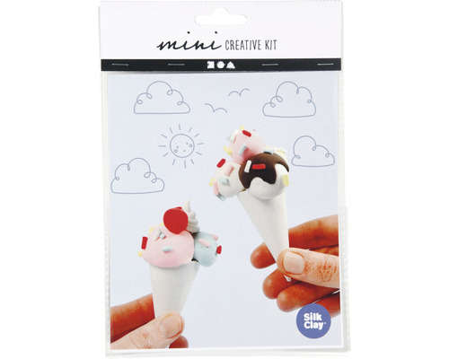 Mini-Kreativ-Set Silk Clay Eiswaffel