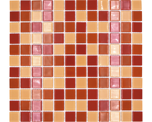 Crystal-Glasmosaik CM 4005 30,2x32,7 cm orange/rot