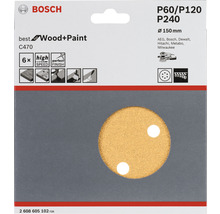 Schleifblatt für Exzenterschleifer Best for Wood and Paint, Ø 150 mm, Korn 60; 120; 240, 6-tlg.-thumb-1
